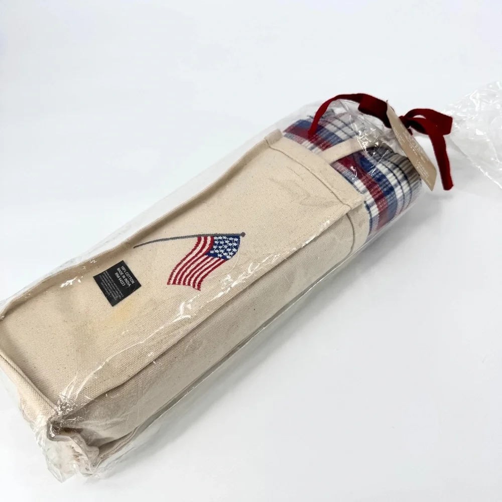 Nantucket Red White & Blue Plaid Kitchen in a Bag 12 Pc. Gift Set